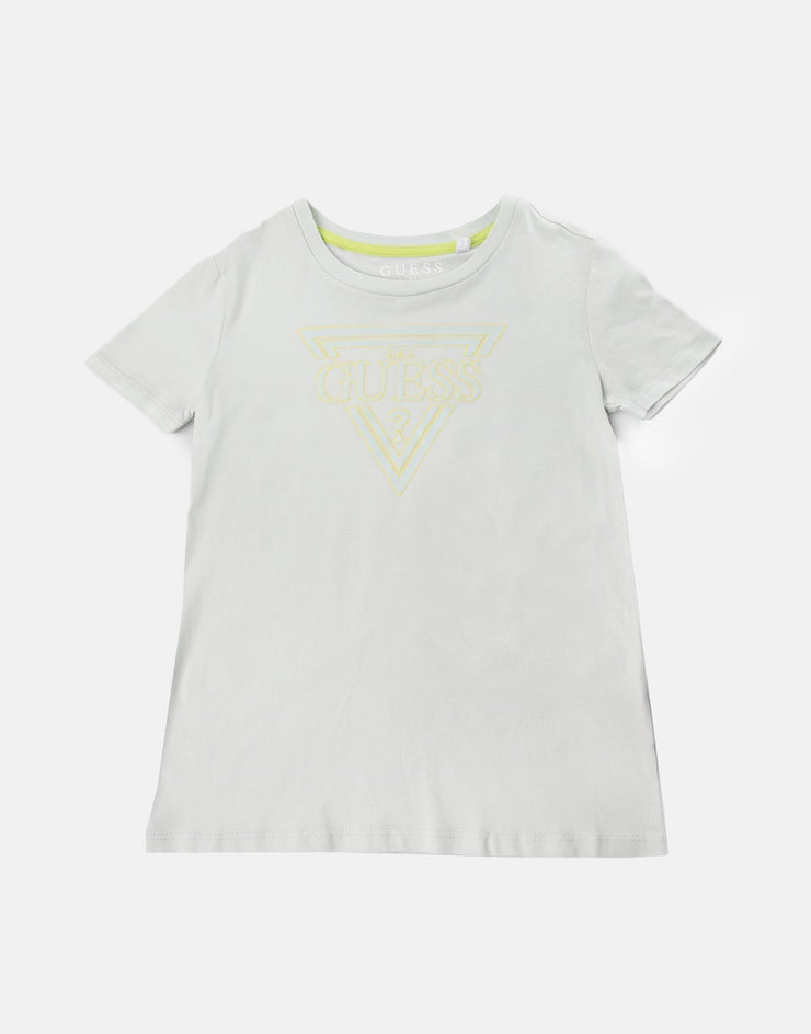 Guess Kids SS Raised Triangle Crew Grey T-Shirt