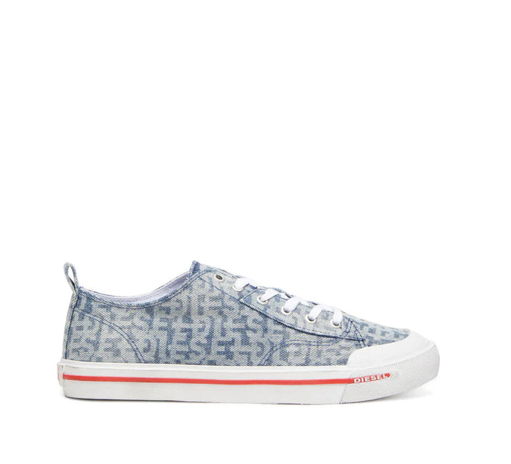 DIESEL SNEAKERS IN MONOGRAM DENIM