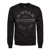 G-STAR ORIGINALS LOGO GR SWEAT DK BLACK