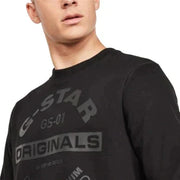 G-STAR ORIGINALS LOGO GR SWEAT DK BLACK