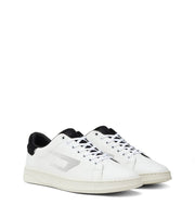 DIESEL LOW-TOP SNEAKERS WITH PERFORATED D LOGO