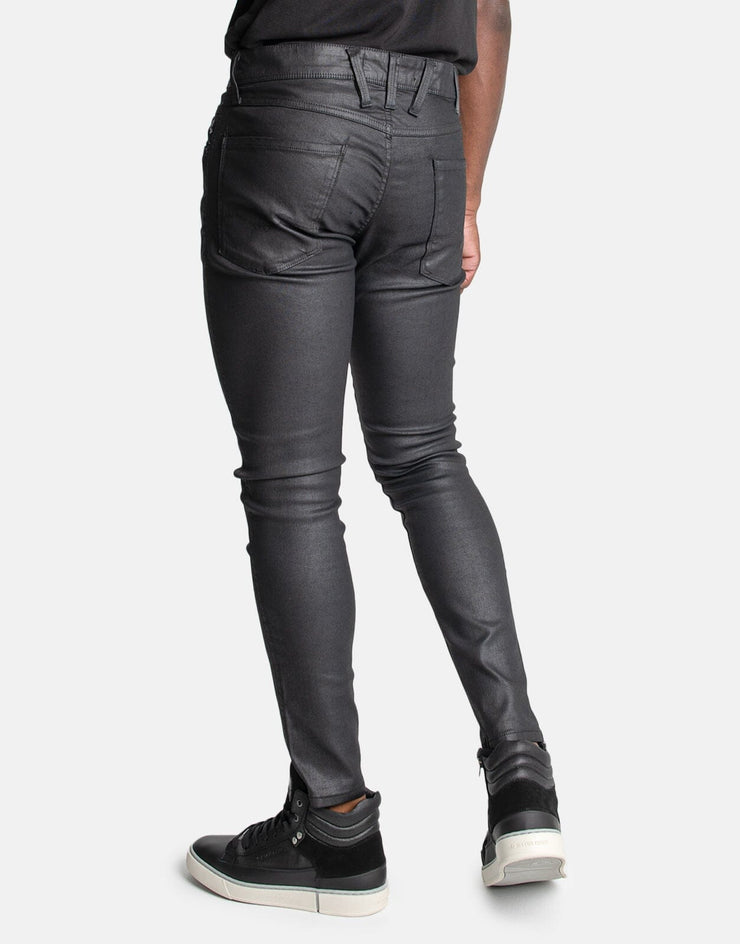 Replay Coated Black Power Stretch Jeans