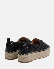 Sissy Boy Quilted Black Espadrille