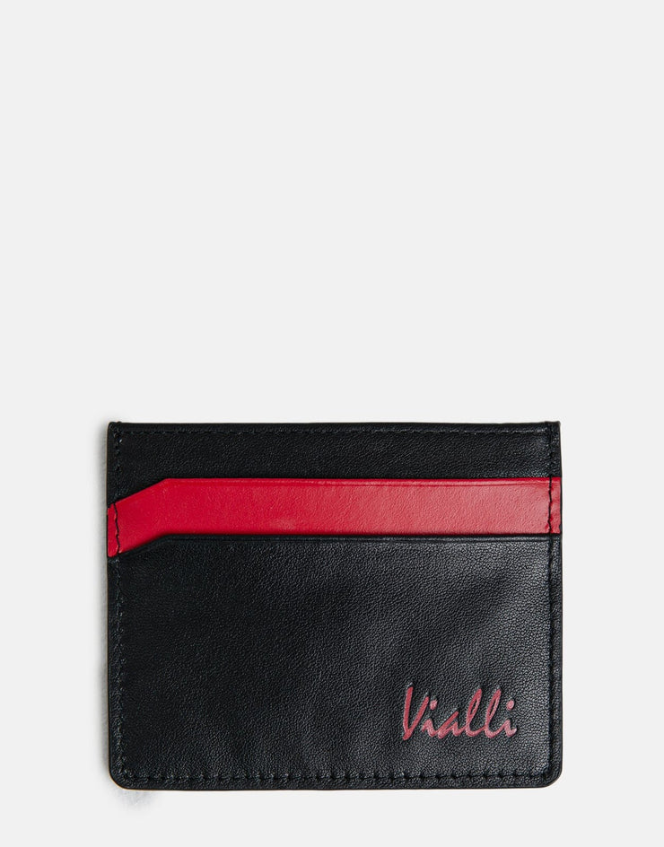 Vialli Black Red Card Holder