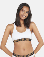 Superdry Organic Cotton Large Logo Crop Bralette