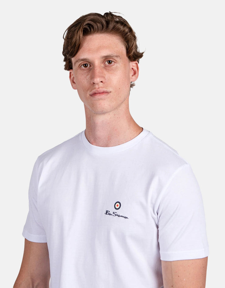 Ben Sherman White Entry Target Print Crew T-Shirt