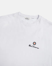 Ben Sherman White Entry Target Print Crew T-Shirt