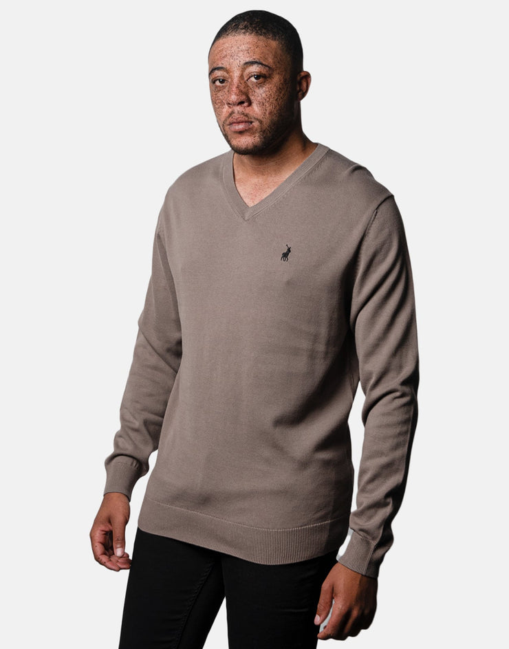 Polo Plain V-Neck Knit