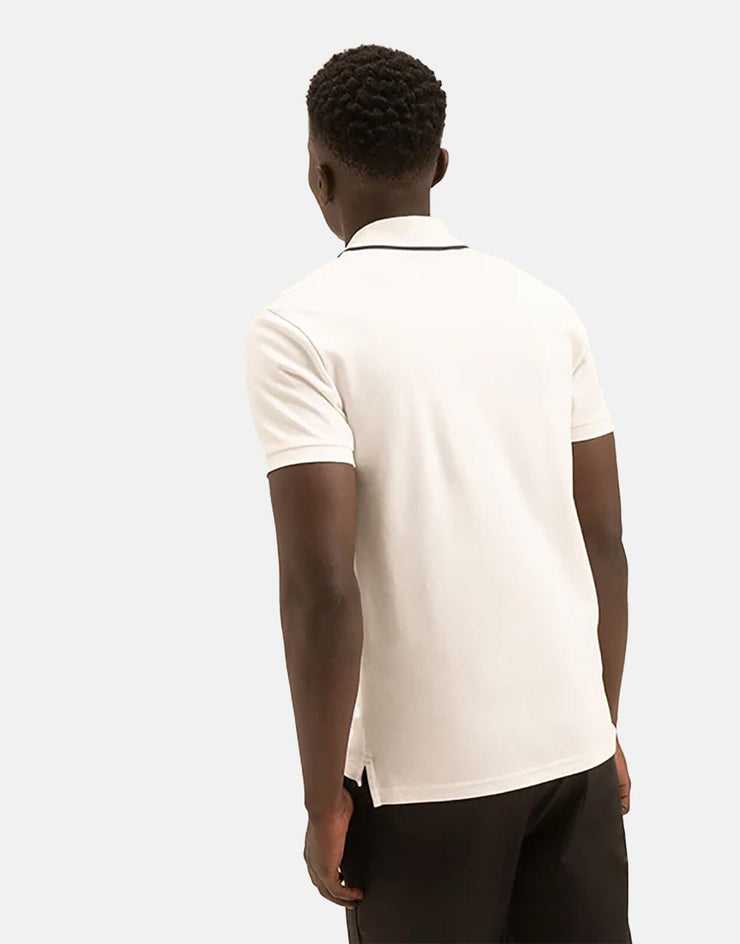 Polo Jacquard Logo White Polo Shirt