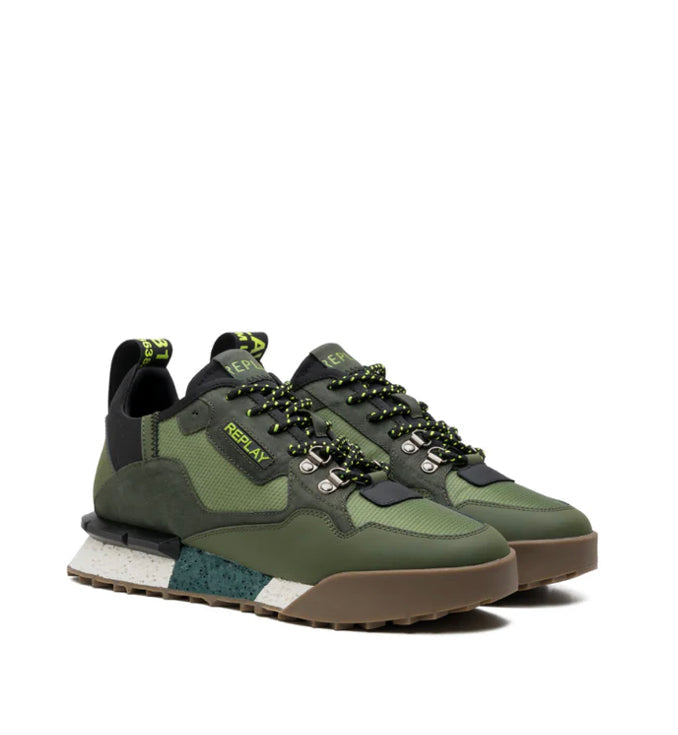 Replay Mens Field Grass Shoes Green & Black