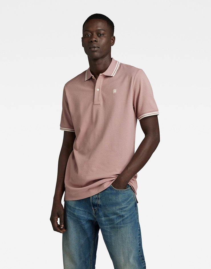 G-Star RAW Dunda Slim Stripe Polo Berry Mist