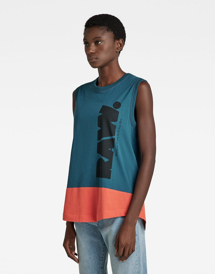 G-Star RAW Lash Color Block Blue Tank Top