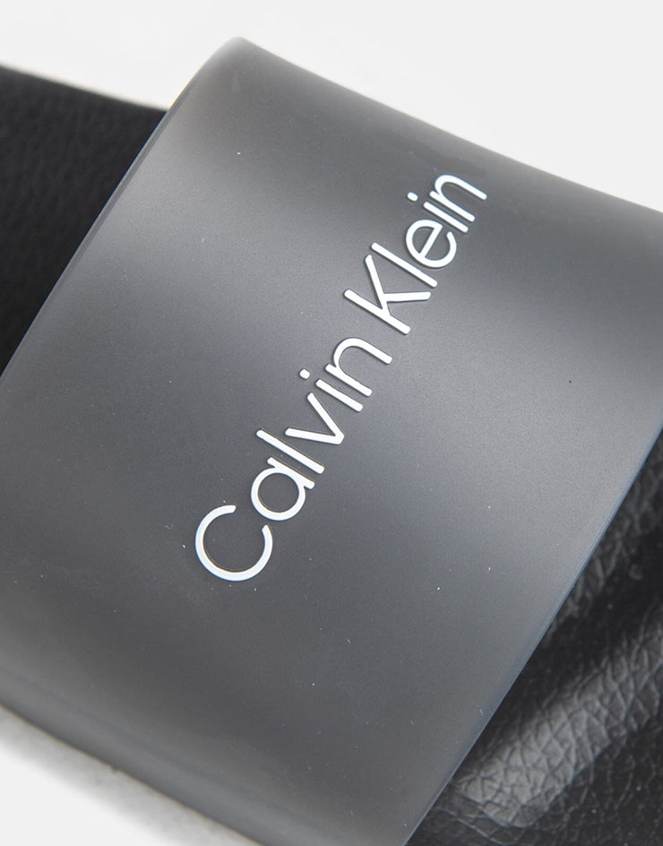 Calvin Klein Rubber Pool Slide Transparent Black