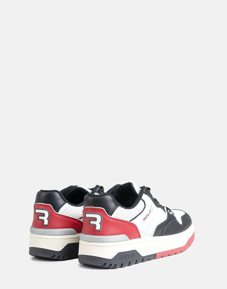 Replay Gemini Perforated Blk/OffWht/Red