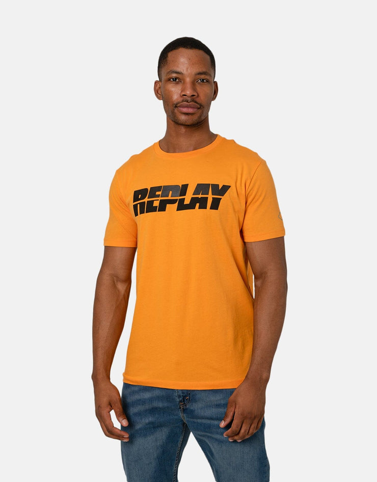 Replay Lettering Print T-Shirt