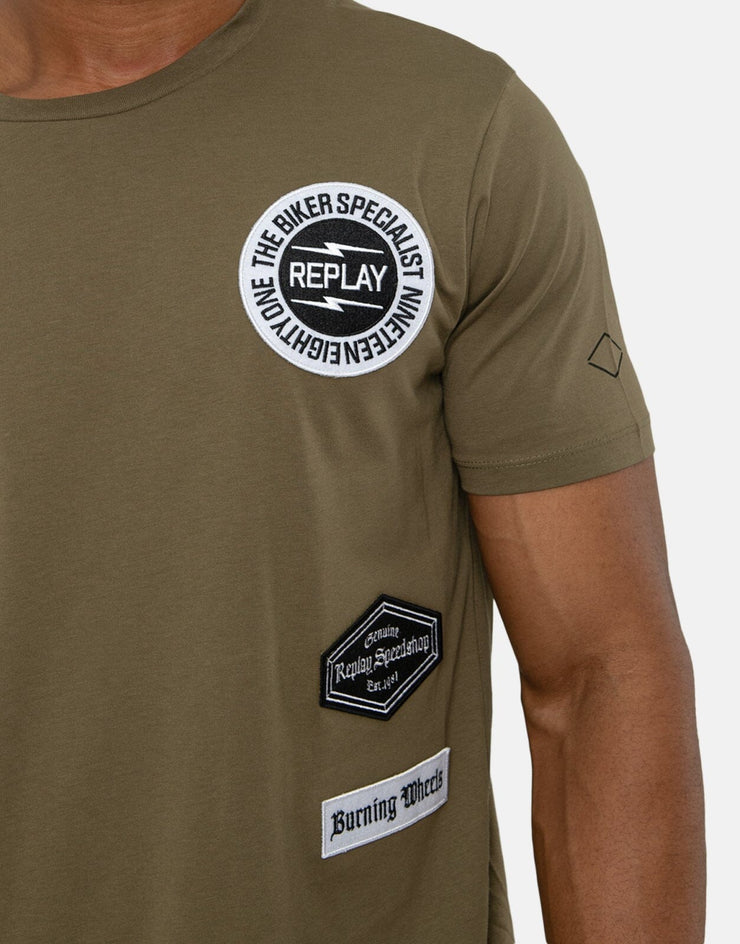 Replay Biker Patch T-Shirt 833