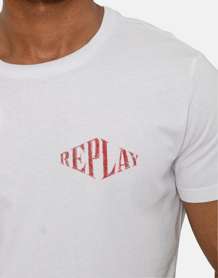 Replay Eagle Rose Print T-Shirt