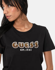 Guess Shaded Logo Black T-Shirt