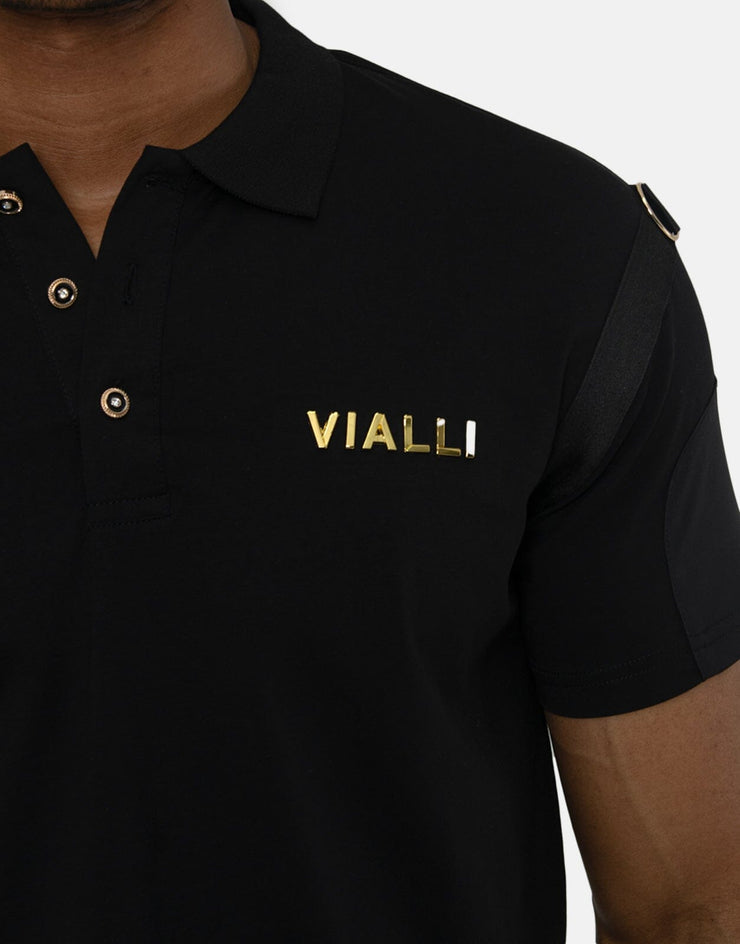 Vialli Elvate Black Polo Shirt