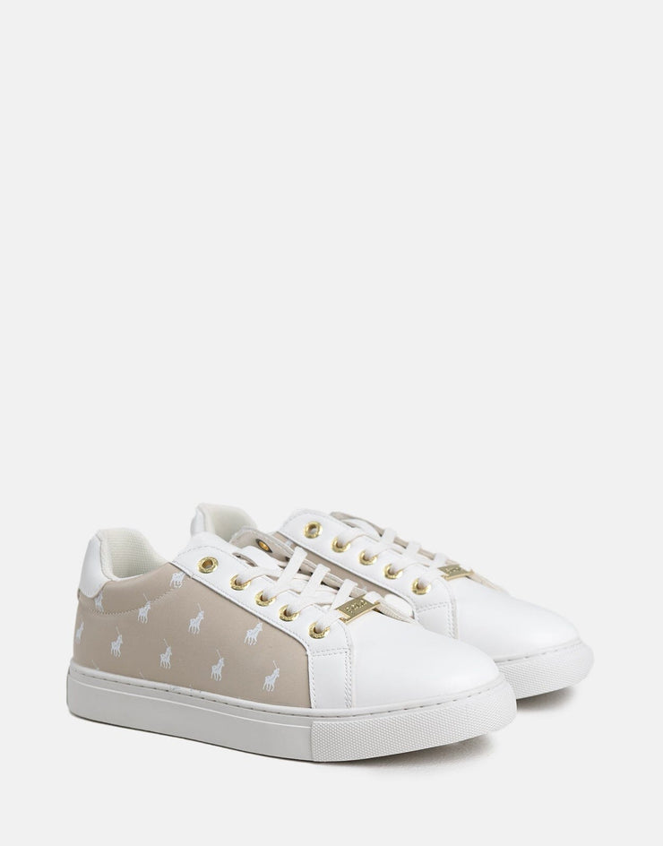 Polo Printed Monogram Stone Sneakers