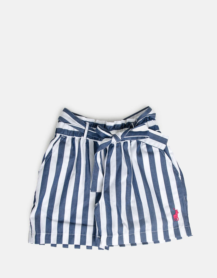 Polo Kids Zuri Belted Striped Shorts