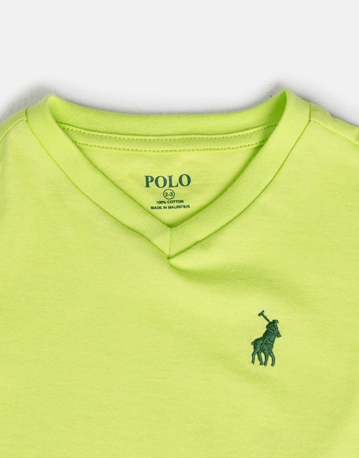 Polo Kids James V-Neck Chartreuse T-Shirt