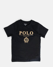 Polo Kids Logan Crested Black T-Shirt