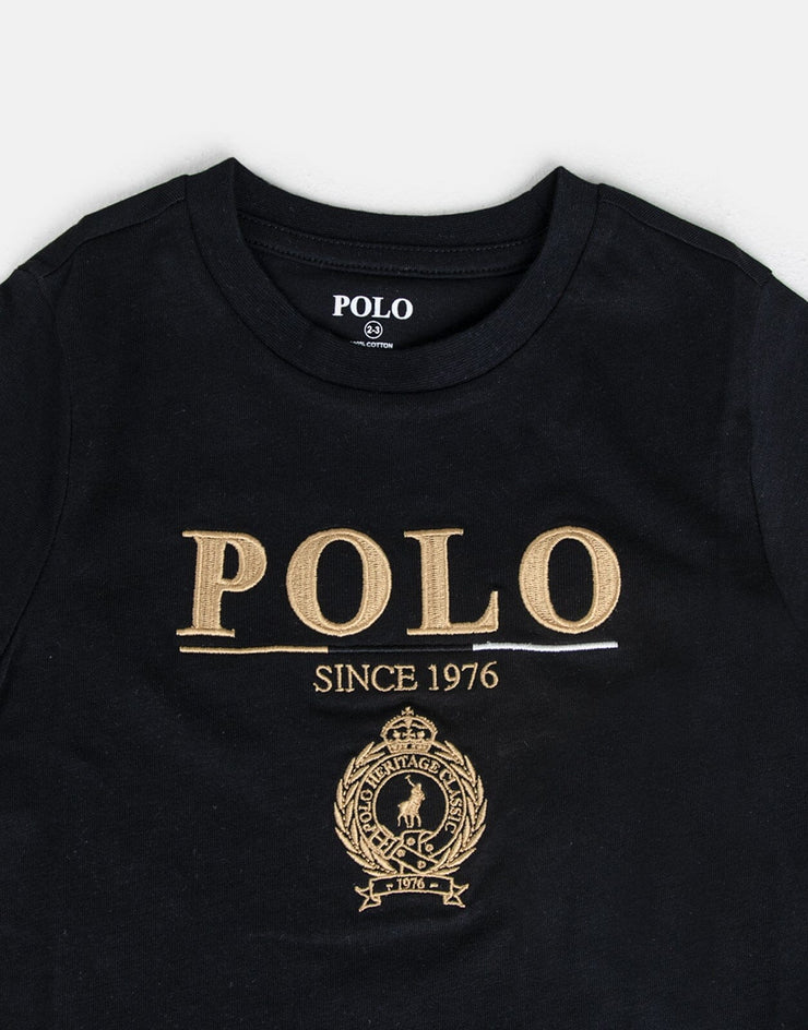 Polo Kids Logan Crested Black T-Shirt