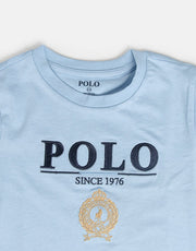 Polo Kids Logan Blue Crested T-Shirt