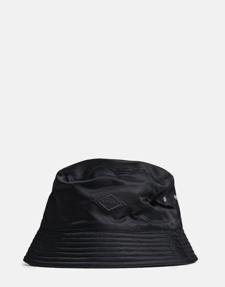 Replay Triangle Logo Black Bucket Hat