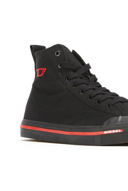 DIESEL HIGH-TOP CANVAS SNEAKERS WITH OVAL PATCH
S-ATHOS MID