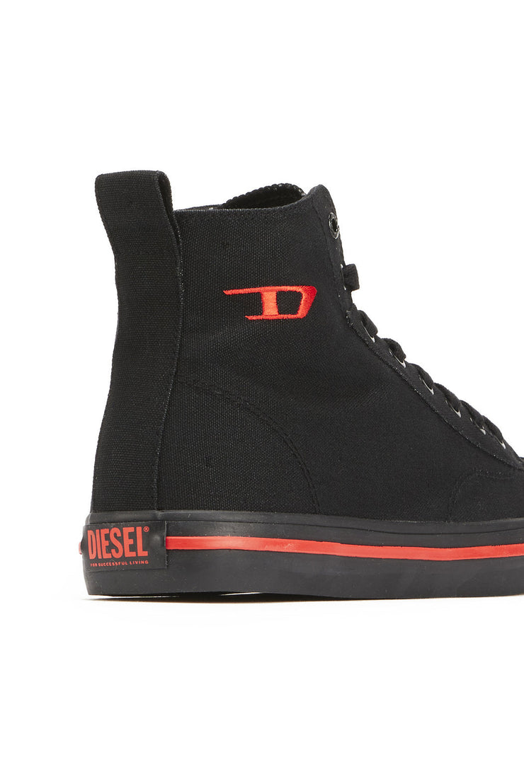 DIESEL HIGH-TOP CANVAS SNEAKERS WITH OVAL PATCH
S-ATHOS MID