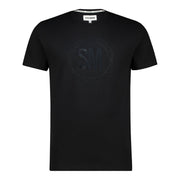 ETHAN CREW NECK LOGO TEE BLACK