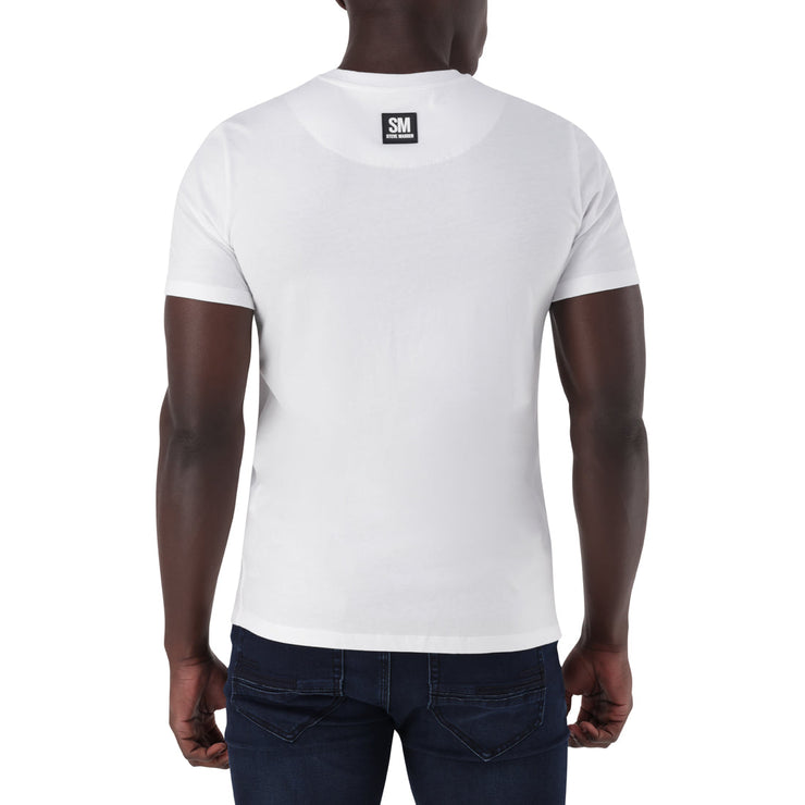 HARRISON CREW NECK LOGO TEE WHITE