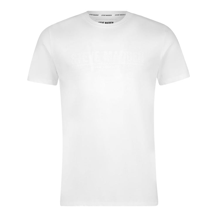 HARRISON CREW NECK LOGO TEE WHITE