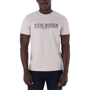 HARRISON CREW NECK LOGO TEE STONE