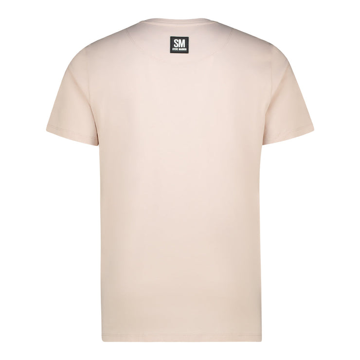 HARRISON CREW NECK LOGO TEE STONE