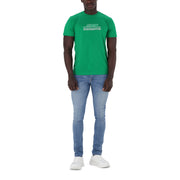 LUCCA GREEN CREW NECK LOGO TEE