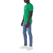 LUCCA GREEN CREW NECK LOGO TEE