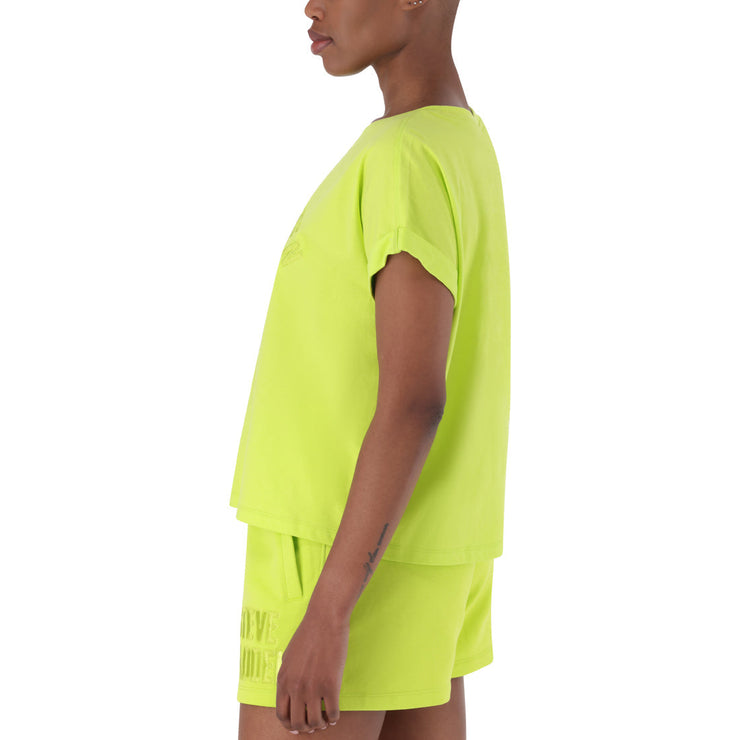 HANNAH BOXY LOGO TEE CITRONELLA