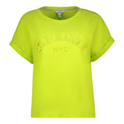 HANNAH BOXY LOGO TEE CITRONELLA