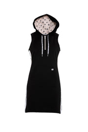 ZADIE BLACK HOODED SWEAT DRESS