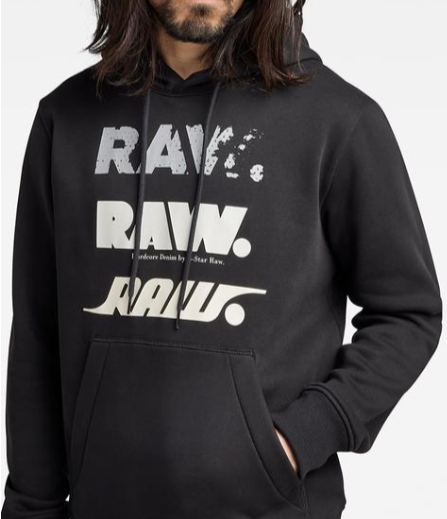 G-Star Triple raw. hooded sweater - dk black