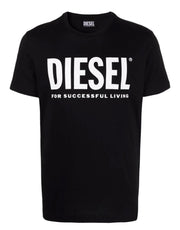 Diesel Black logo-print cotton T-Shirt