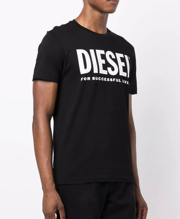 Diesel Black logo-print cotton T-Shirt