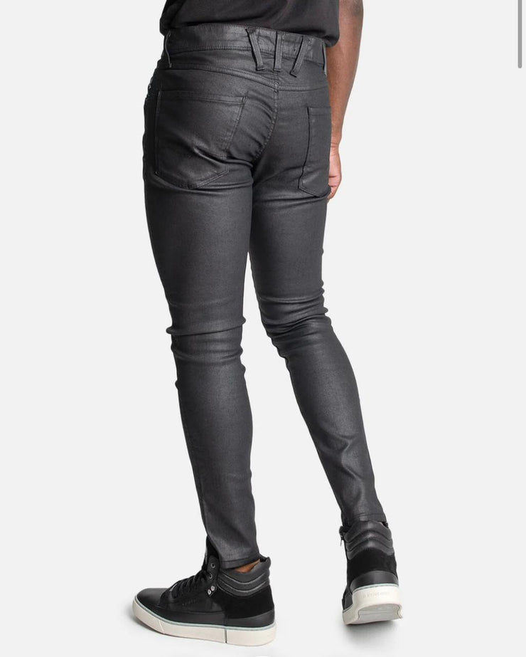 Replay Coated Black Power Stretch Jeans